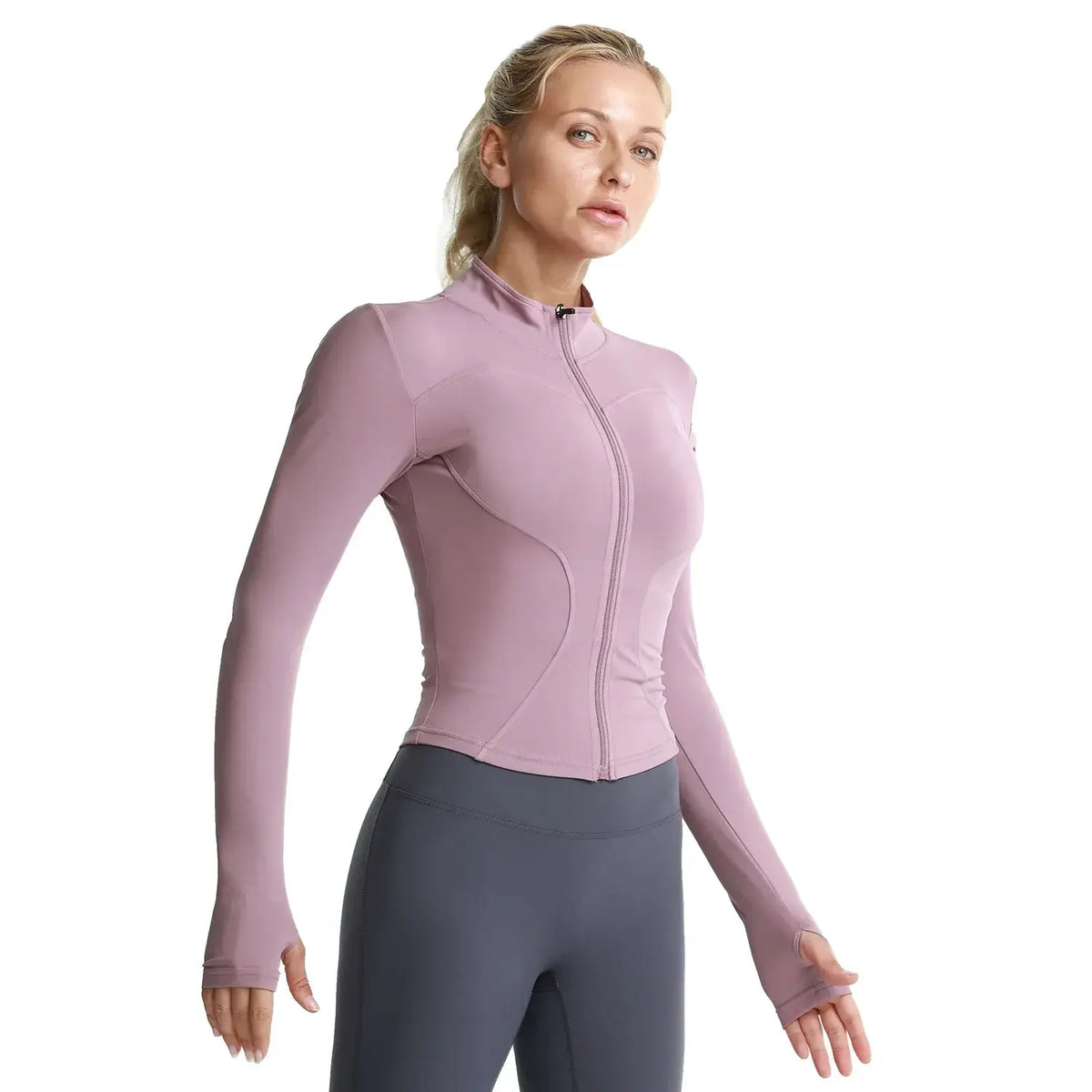 Slim Fit Women's Athletic Jacket With Long Sleeves