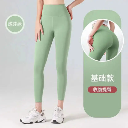 Ribbed Yoga Leggings Women Seamless Tummy Control High Waist