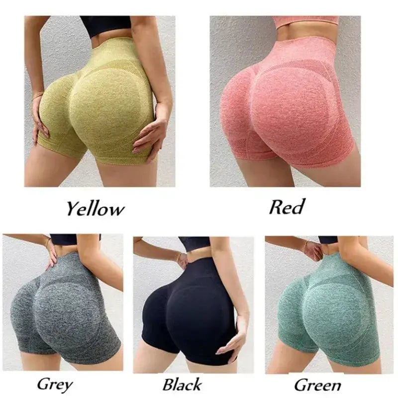 High Waist Women's Yoga Shorts Seamless Fitness Shorts