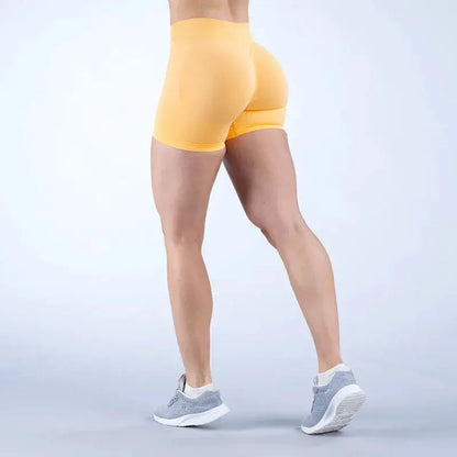Womens Seamless Scrunch Butt Biker Shorts For Yoga Wear