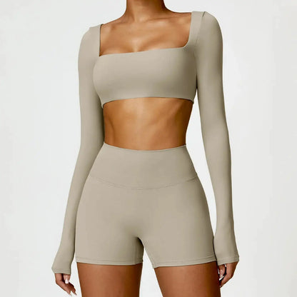 Women Yoga Sports Set Quick Dry 2 Piece Gym Outfit