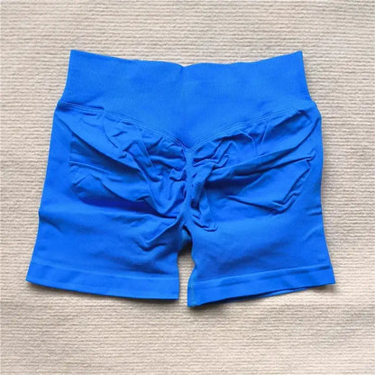 Womens Seamless Scrunch Butt Biker Shorts For Yoga Wear