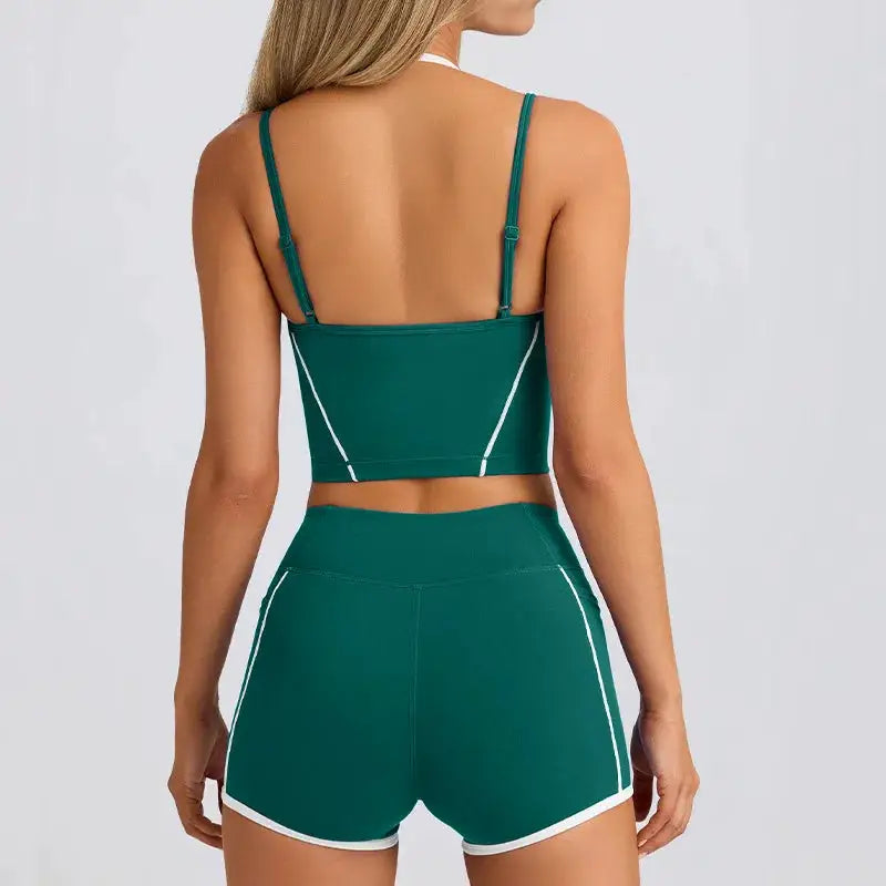 Sports Underwear Vest Shorts Suspender Bra Beauty Back Pilates Skinny High Elastic Fitness Running Yoga Set Clothes for Women