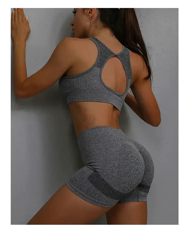 Women High Waisted Yoga Shorts Butt Lifting Tummy Control