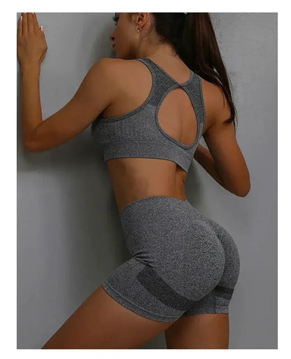 Women High Waisted Yoga Shorts Butt Lifting Tummy Control