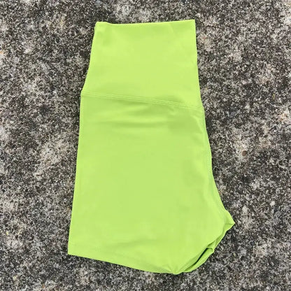 Sexy Solid Color Women Fitness Sport Short High Waist Athletic Yoga Short Leg Cycling Comprehensive Training Jogging Squat Proof