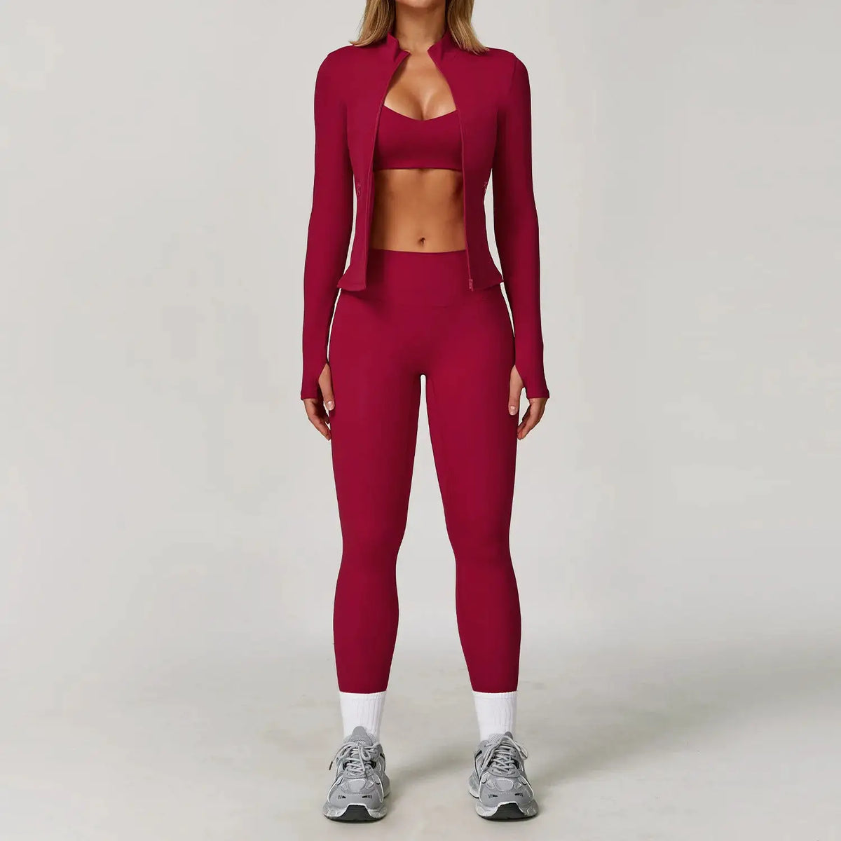 2/3PCS Yoga Suit Sports Set Gym Set Women Tracksuit Running Workout Clothes Long Sleeve Sports Bra Athletic Wear Yoga Clothing
