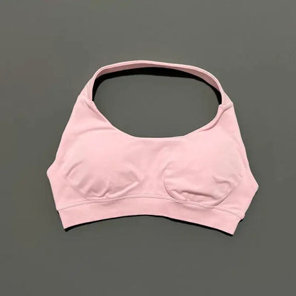 Sports Bra Women Seamless Yoga Halter Bra Top High Support Open Back Bra Fitness Push-up Activewear Workout Gym Underwear