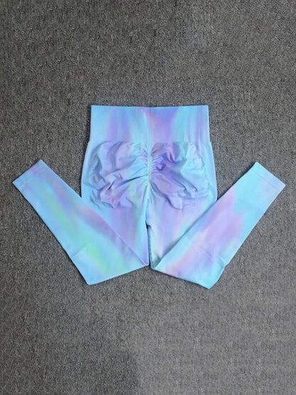 Aurora Gradient Yoga Leggings for Women Workout Comfort