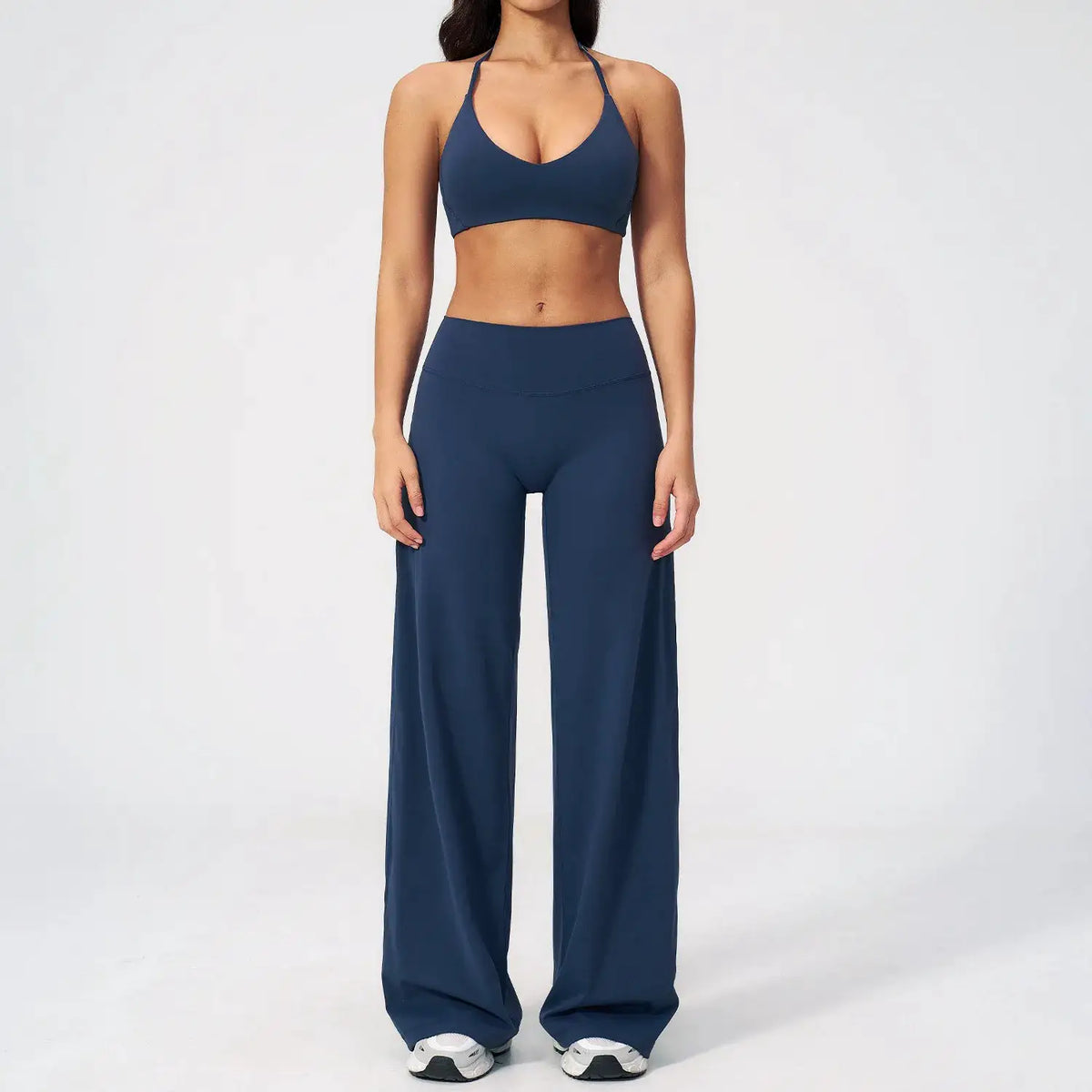 Women's Fitness Set Gym Tracksuit Breathable Sports Bra Flared Trousers Suit Workout Clothing Sportswear Female Athletic Wear