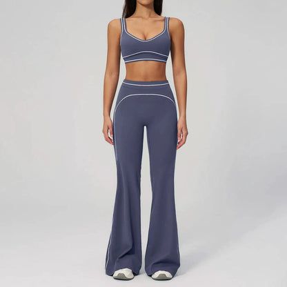 Fitness Suit 2PCS Yoga Set Women's Tracksuit Sports Outfits Gym Running Push Up Sportswear Legging Athletic Wear Workout Clothes