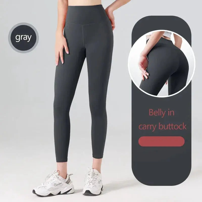 Ribbed Yoga Leggings Women Seamless Tummy Control High Waist