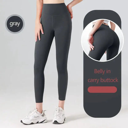 Ribbed Yoga Leggings Women Seamless Tummy Control High Waist