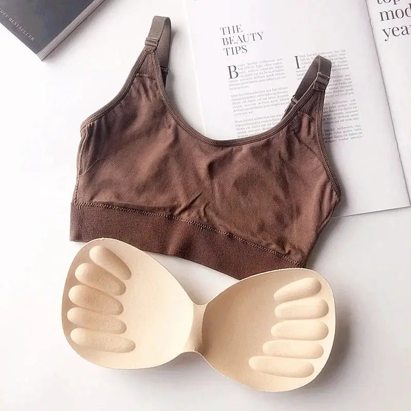 Sexy Women Gather No Steel Ring Lingerie Bra Top Underwear