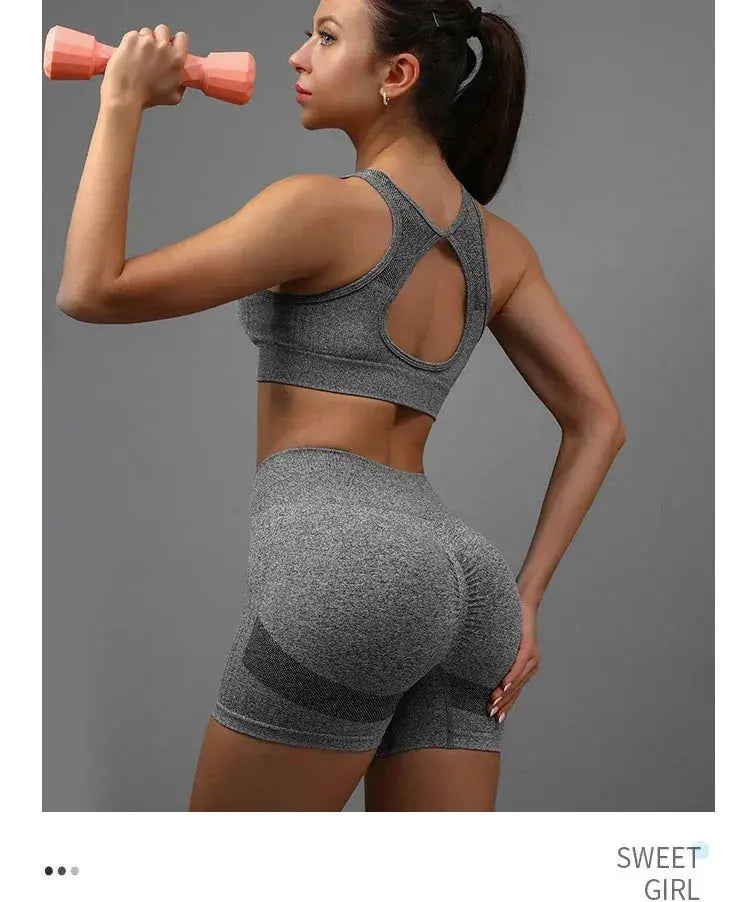 Women High Waisted Yoga Shorts Butt Lifting Tummy Control