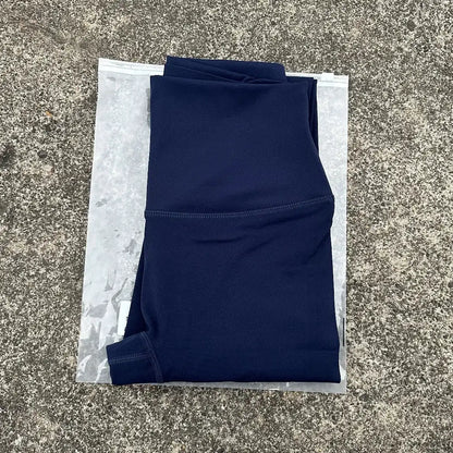 Solid Color Back Waist Pocket High Waist Yoga Legging Women Sport Cropped Pants Butter Athletic Gym Comprehensive Training Jog