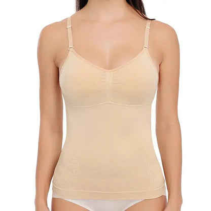 Seamless Plus Size Body Shaper Tank Top With Removable Pads