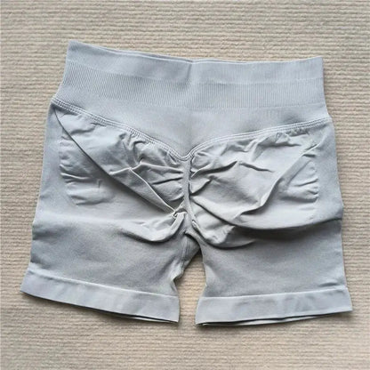 Womens Seamless Scrunch Butt Biker Shorts For Yoga Wear
