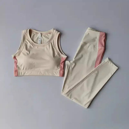 Women's Yoga Set Workout Set 2 Piece High Waist Yoga Leggings Sports Bra Gym Suit Activewear Sports Fitness Set Sports Suit