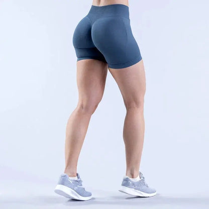 Womens Seamless Scrunch Butt Biker Shorts For Yoga Wear