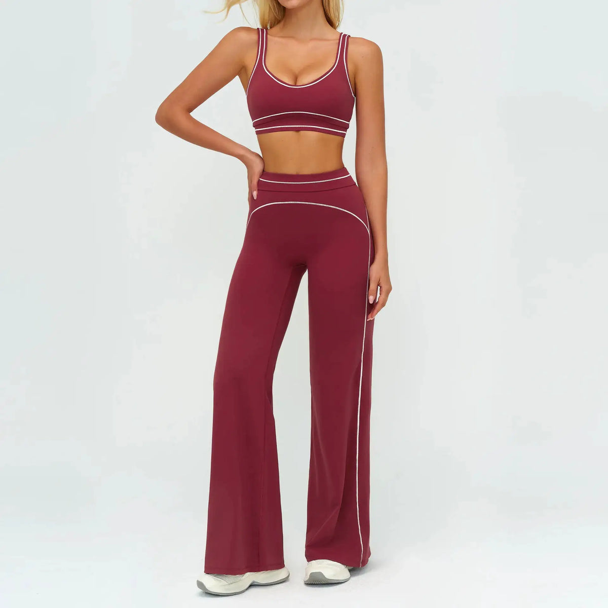 Fitness Suit 2PCS Yoga Set Women's Tracksuit Sports Outfits Gym Running Push Up Sportswear Legging Athletic Wear Workout Clothes