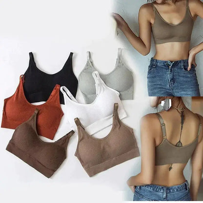 Sexy Women Gather No Steel Ring Lingerie Bra Top Underwear