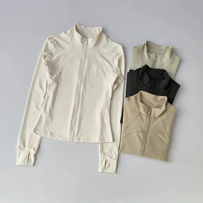 Yoga Suit Women's High-End Standing Collar Sports Jacket