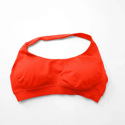 NCLAGEN Impact Sports Bra Women Seamless Halter Top High Support Push-up Open Back Gym wear Fitness Yoga Workout underwear