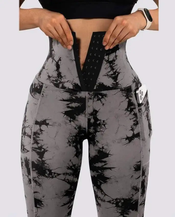 Tie Dye Leggings With Pockets For Women Activewear Pants