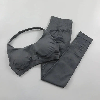 Seamless High Elastic Yoga Set Women 2 Piece Sportswear