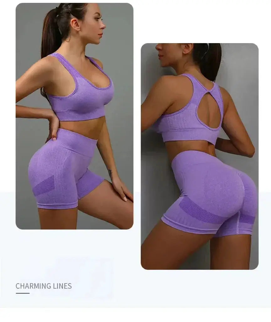 Women High Waisted Yoga Shorts Butt Lifting Tummy Control