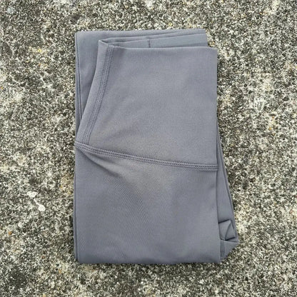 Solid Color Back Waist Pocket High Waist Yoga Legging Women Sport Cropped Pants Butter Athletic Gym Comprehensive Training Jog