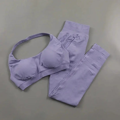 Seamless High Elastic Yoga Set Women 2 Piece Sportswear