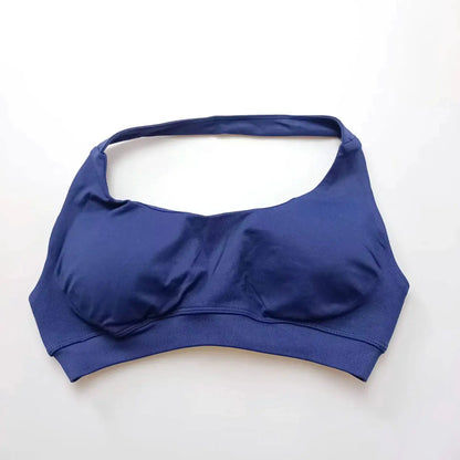 NCLAGEN Impact Sports Bra Women Seamless Halter Top High Support Push-up Open Back Gym wear Fitness Yoga Workout underwear