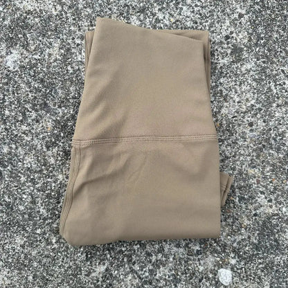 Solid Color Back Waist Pocket High Waist Yoga Legging Women Sport Cropped Pants Butter Athletic Gym Comprehensive Training Jog