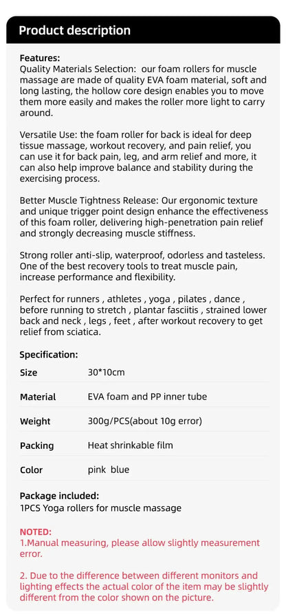 Foam Roller For Deep Tissue Massage And Back Pain Relief