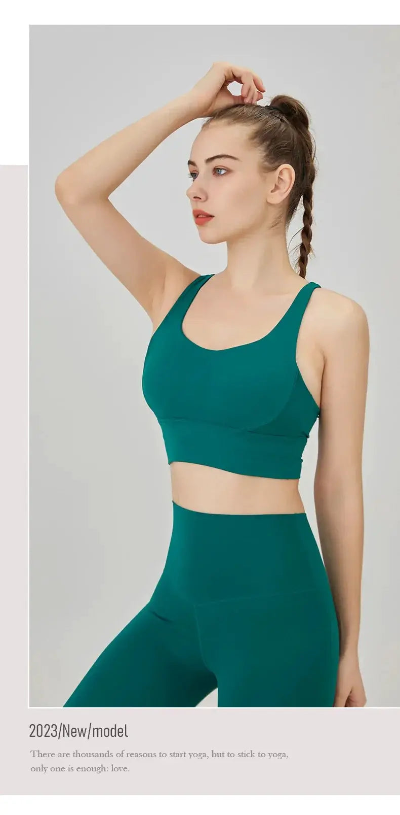 Women's Cross Back Yoga Bra for Gym Fitness Solid Color