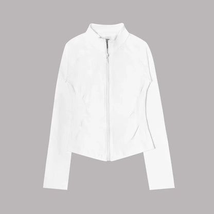 NCLAGEN Woman's Sports Jacket Zip Up Gym Clothes Long Sleeve Workout Seamless Top Speed Activewear Yoga Pilates Running Coats