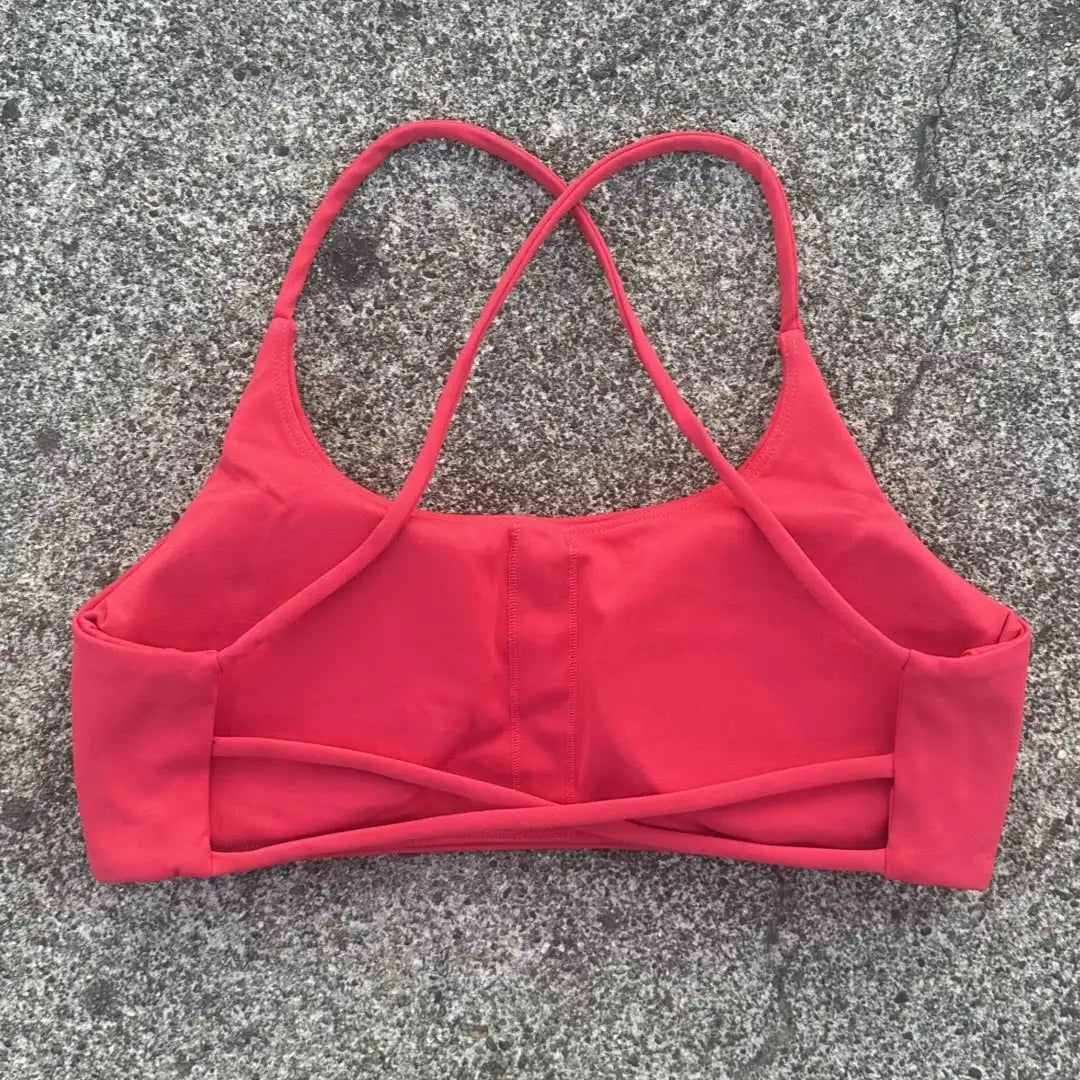 Sexy Soft Fitness Sport Bra Spaghetti Strap Cross Back Hollow Women Top Tight Gym Yoga underwear Athletic Workout With Chest Pad