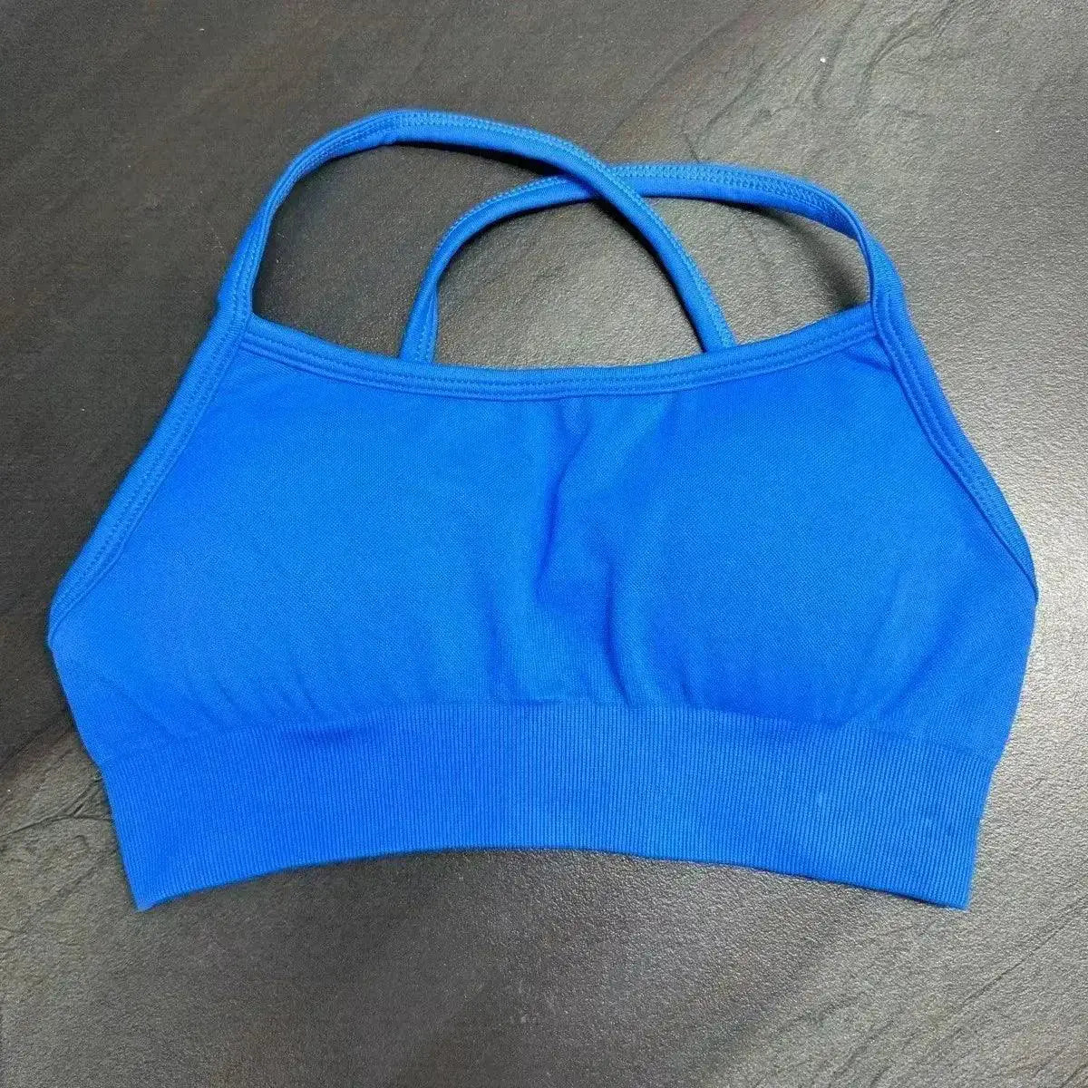 Seamless Backless Sports Bra For Women Medium Support Crop