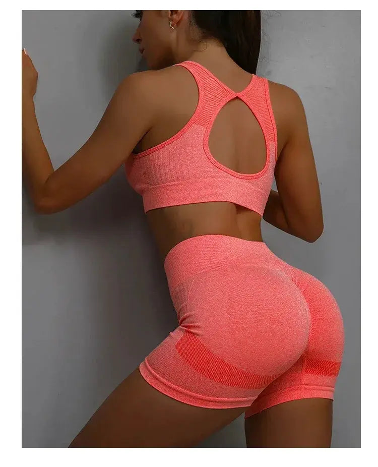 Women High Waisted Yoga Shorts Butt Lifting Tummy Control