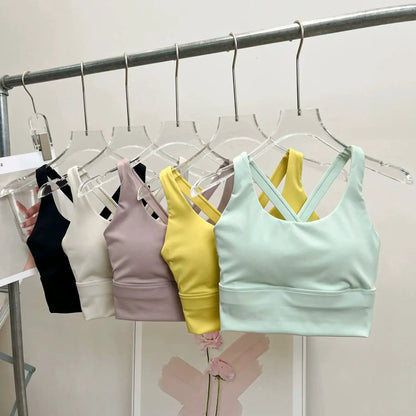 Shockproof High-Intensity Exercise Fitness Bra All-In-One Cup Running Gathered Yoga Beauty Back Breathable Sports Bra for Women