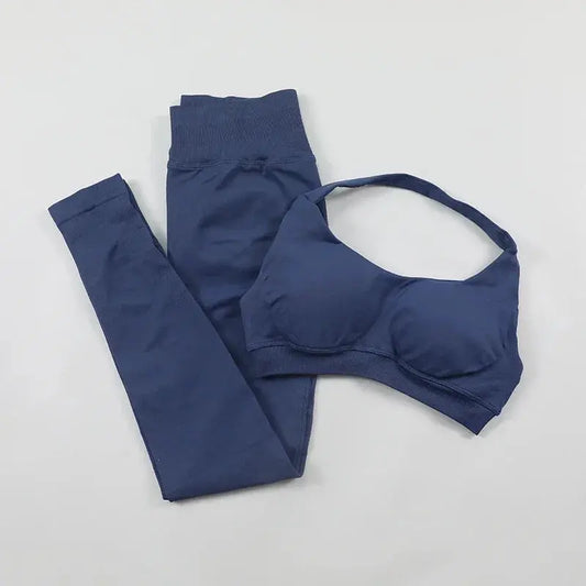 Seamless High Elastic Yoga Set Women 2 Piece Sportswear
