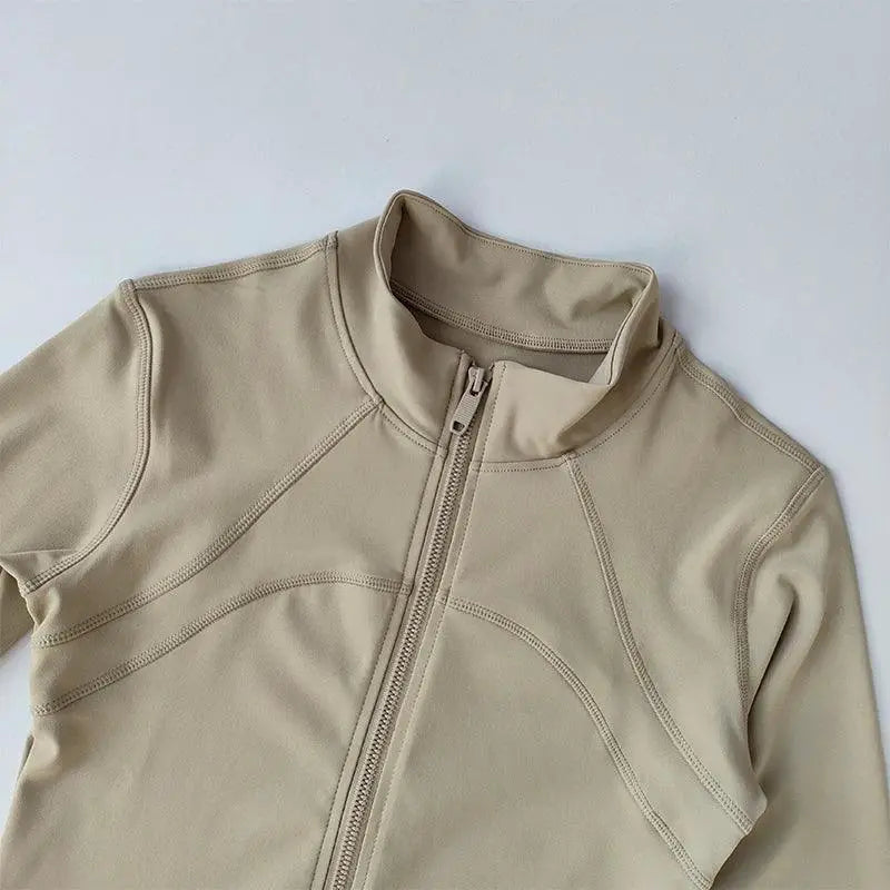 Yoga Suit Women's High-End Standing Collar Sports Jacket