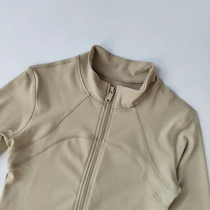 Yoga Suit Women's High-End Standing Collar Sports Jacket