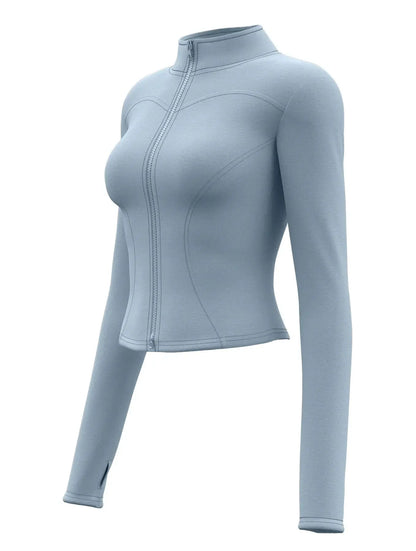 Waist Slimming Training Tops For Women Tight Zipper Shirts