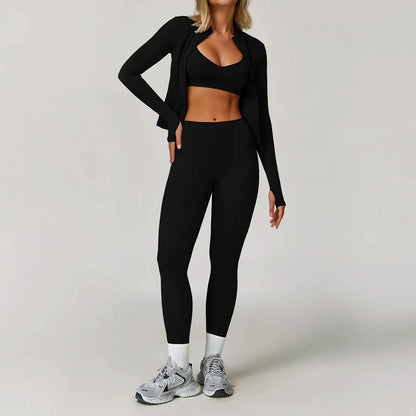 2/3PCS Yoga Suit Sports Set Gym Set Women Tracksuit Running Workout Clothes Long Sleeve Sports Bra Athletic Wear Yoga Clothing
