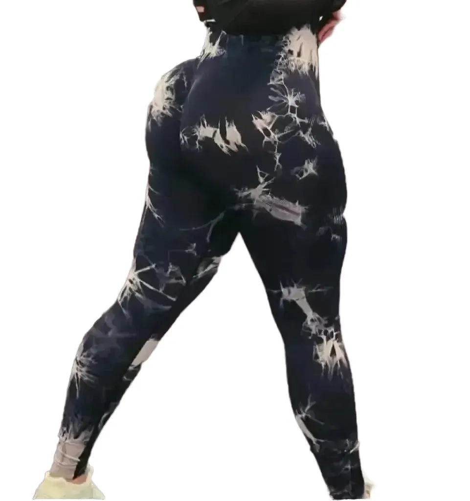Tie-Dye Booty Lift Leggings High Waist Yoga Pants Fitness