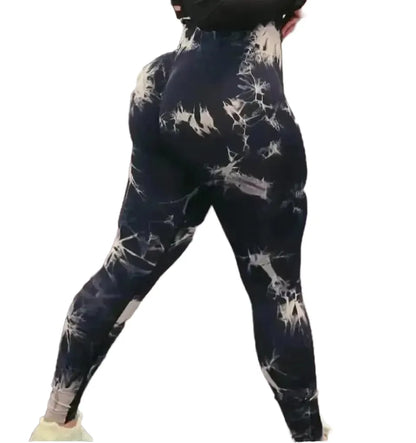 Tie-Dye Booty Lift Leggings High Waist Yoga Pants Fitness