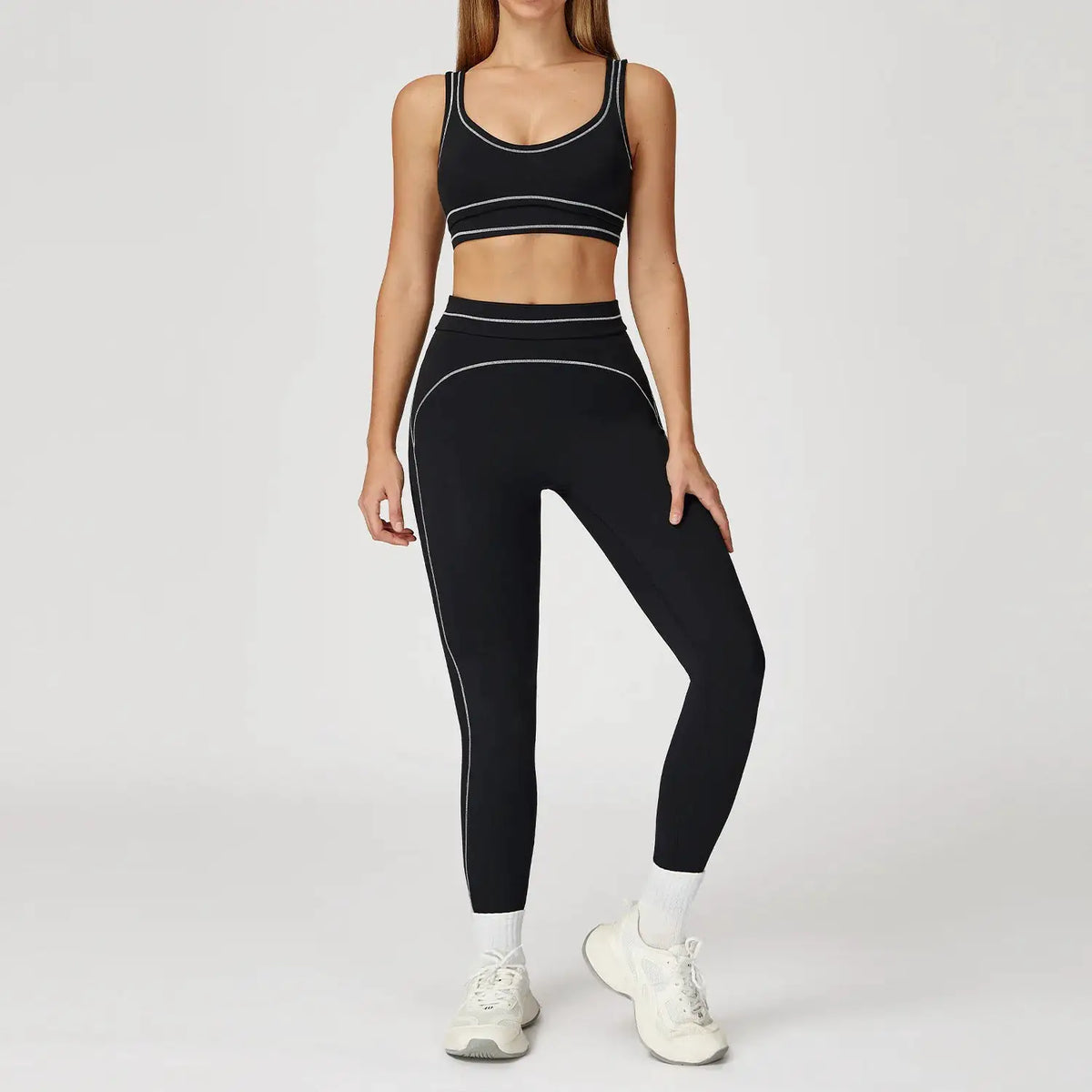 Fitness Suit 2PCS Yoga Set Women's Tracksuit Sports Outfits Gym Running Push Up Sportswear Legging Athletic Wear Workout Clothes